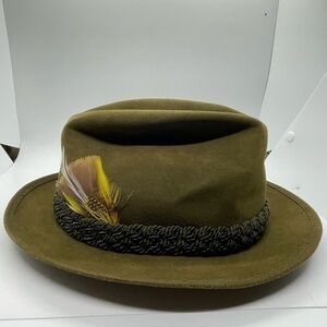 Vintage 1960s Royal STETSON Fedora ~ size 7 ~ Trilby ~ Overwelt Edge'‌‌‌‌‌‌‌‌‌‍‍